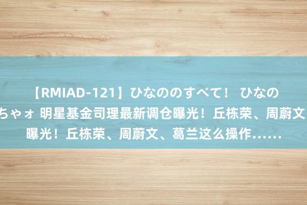 【RMIAD-121】ひなののすべて！ ひなののHをいっぱい見せちゃォ 明星基金司理最新调仓曝光！丘栋荣、周蔚文、葛兰这么操作……