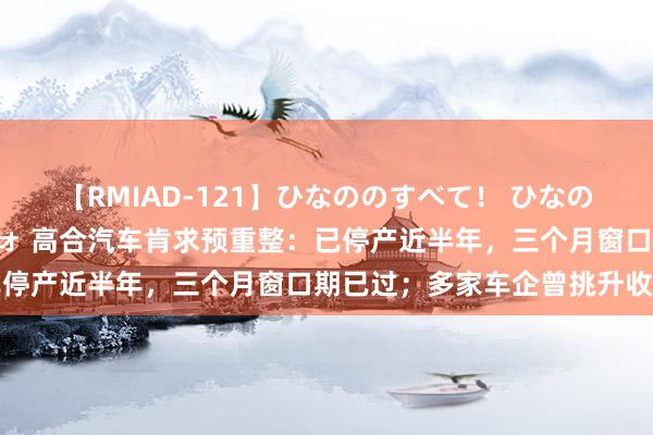 【RMIAD-121】ひなののすべて！ ひなののHをいっぱい見せちゃォ 高合汽车肯求预重整：已停产近半年，三个月窗口期已过；多家车企曾挑升收购