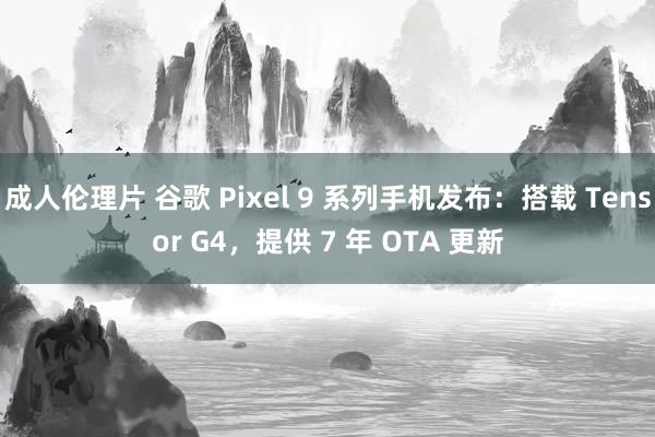 成人伦理片 谷歌 Pixel 9 系列手机发布：搭载 Tensor G4，提供 7 年 OTA 更新