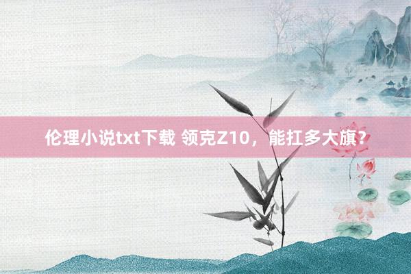 伦理小说txt下载 领克Z10，能扛多大旗？