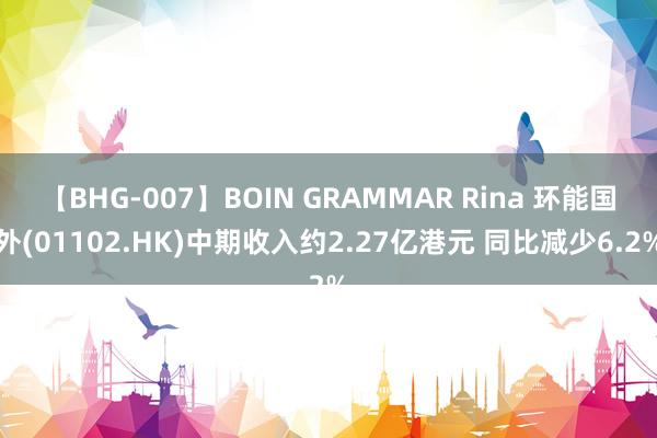 【BHG-007】BOIN GRAMMAR Rina 环能国外(01102.HK)中期收入约2.27亿港元 同比减少6.2%